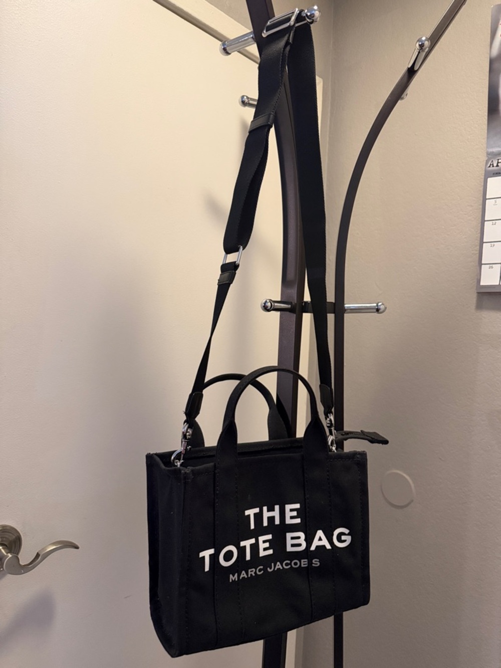 Marc Jacobs Black Canvas 'The Tote Bag' Crossbody Tote